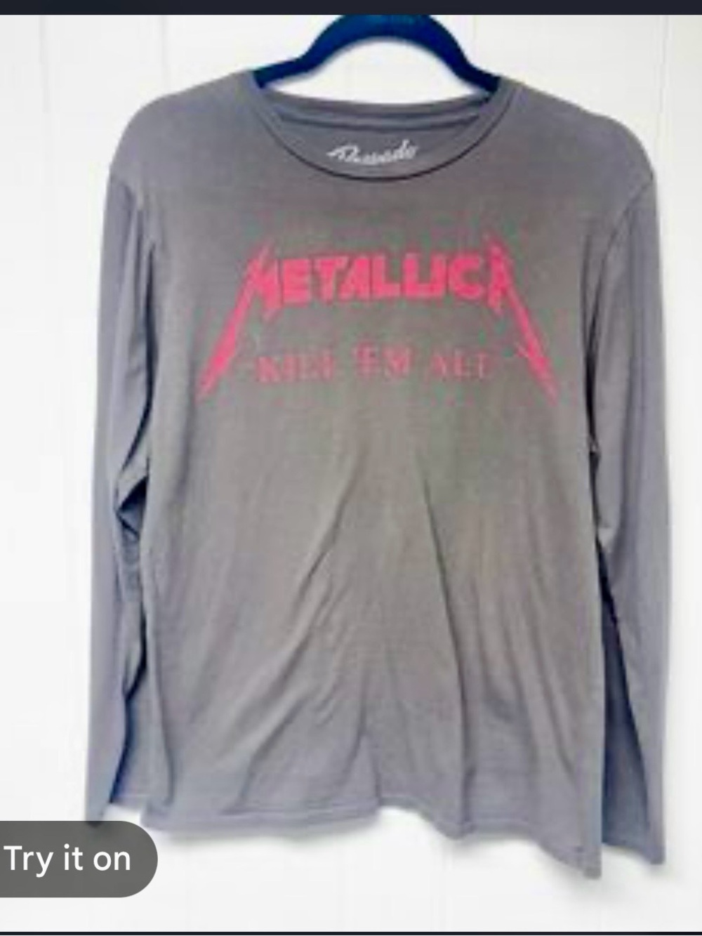 Metallica “Kill em All” Bravado Gray Tee with Red Logo